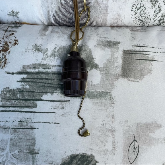 Vintage Mid Century Brass Chain/Cord for Swag Lamp - Picture 3 of 8